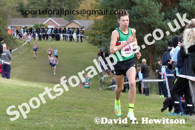 Boys under-15s 2021 National Cross Country Relays, Berry Hill Park, Mansfield. Photo: David T. Hewitson/Sports for All Pics